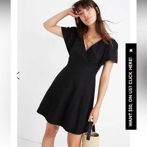 Madewell Cape-Sleeve Mini Dress nwot